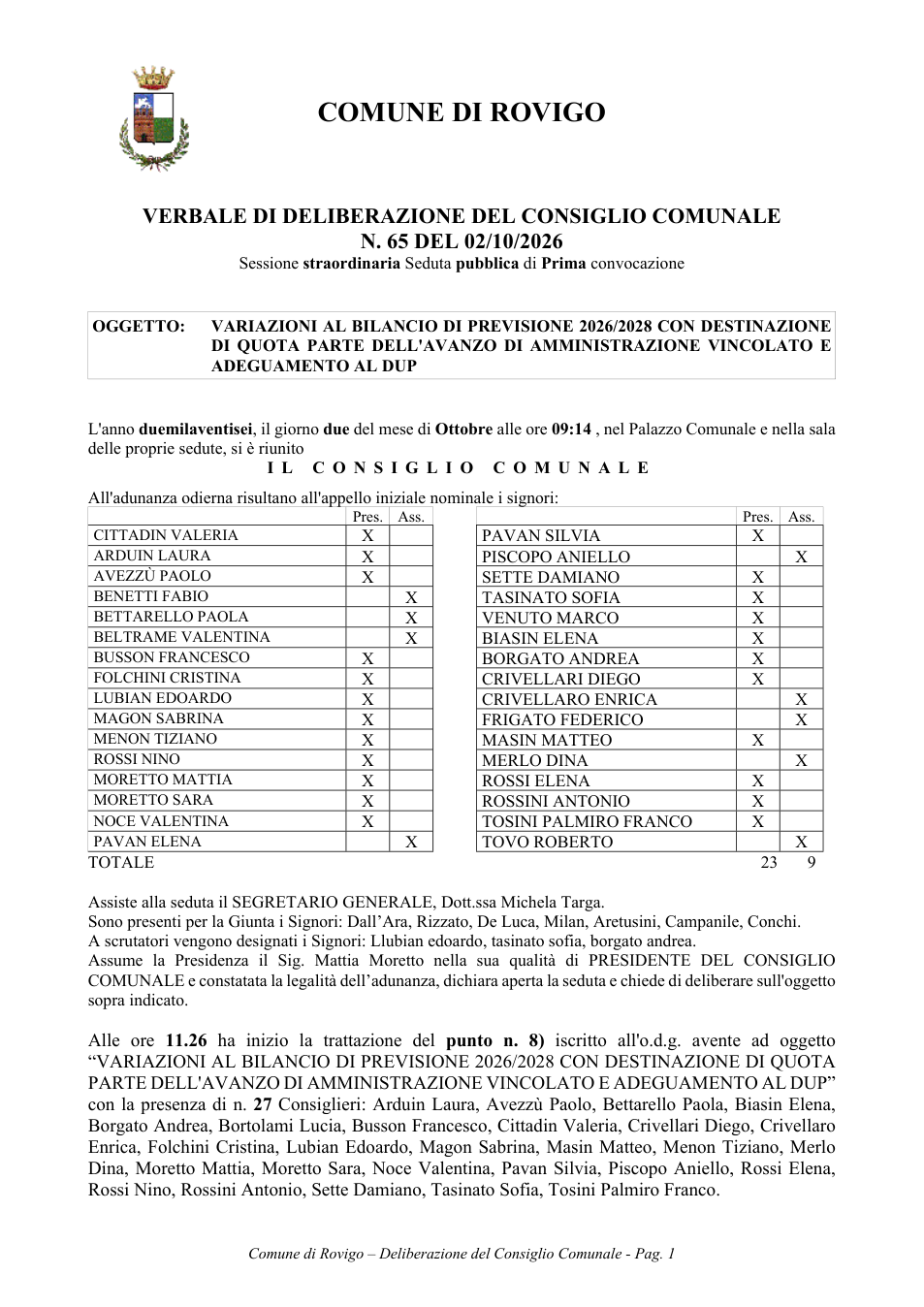 Pagina 1 del documento