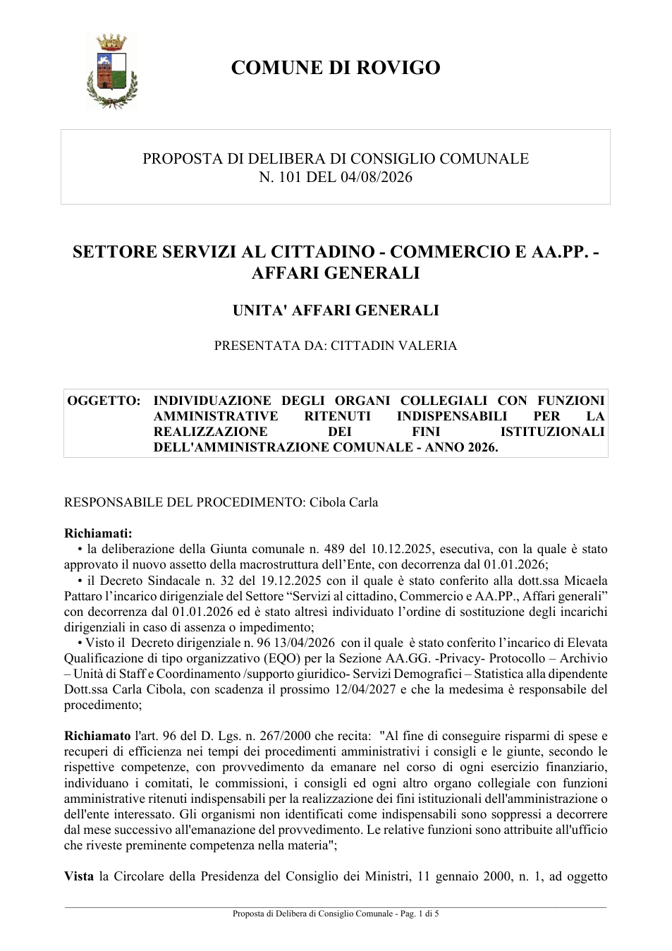 Pagina 1 del documento