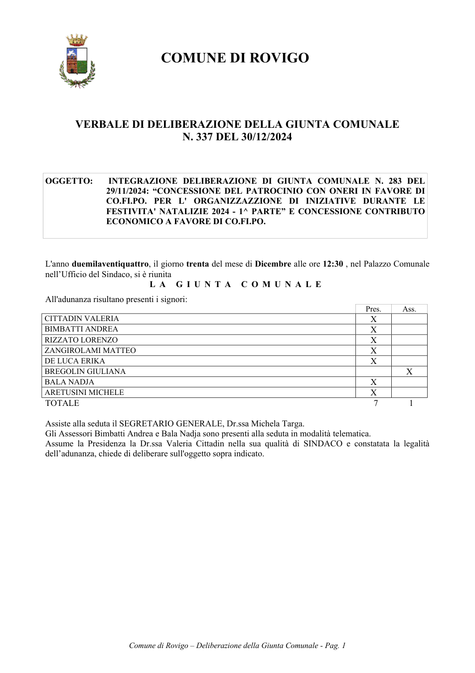 Pagina 1 del documento