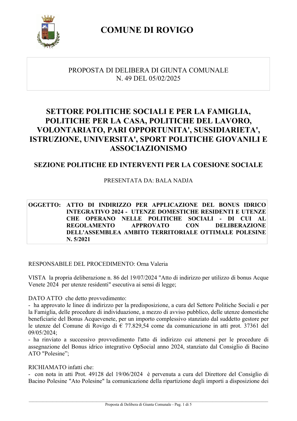 Pagina 1 del documento