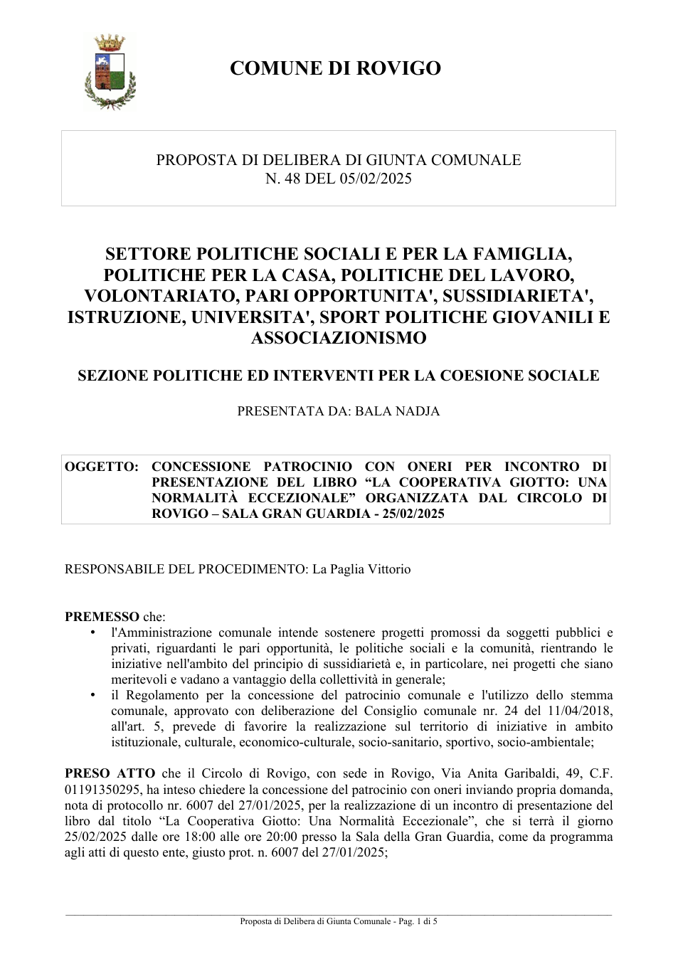 Pagina 1 del documento