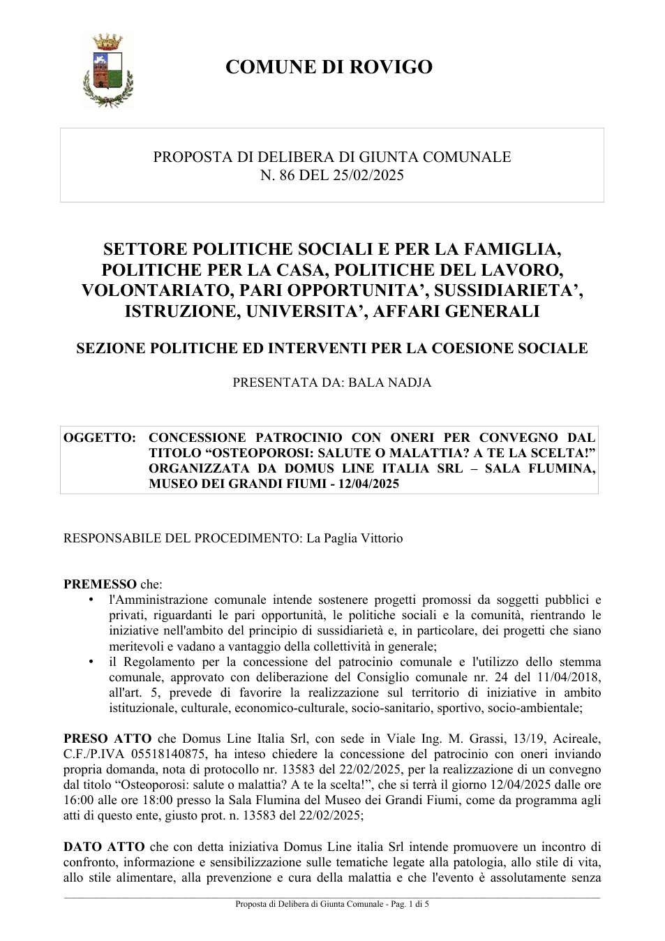 Pagina 1 del documento