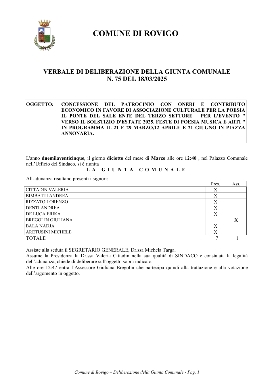 Pagina 1 del documento