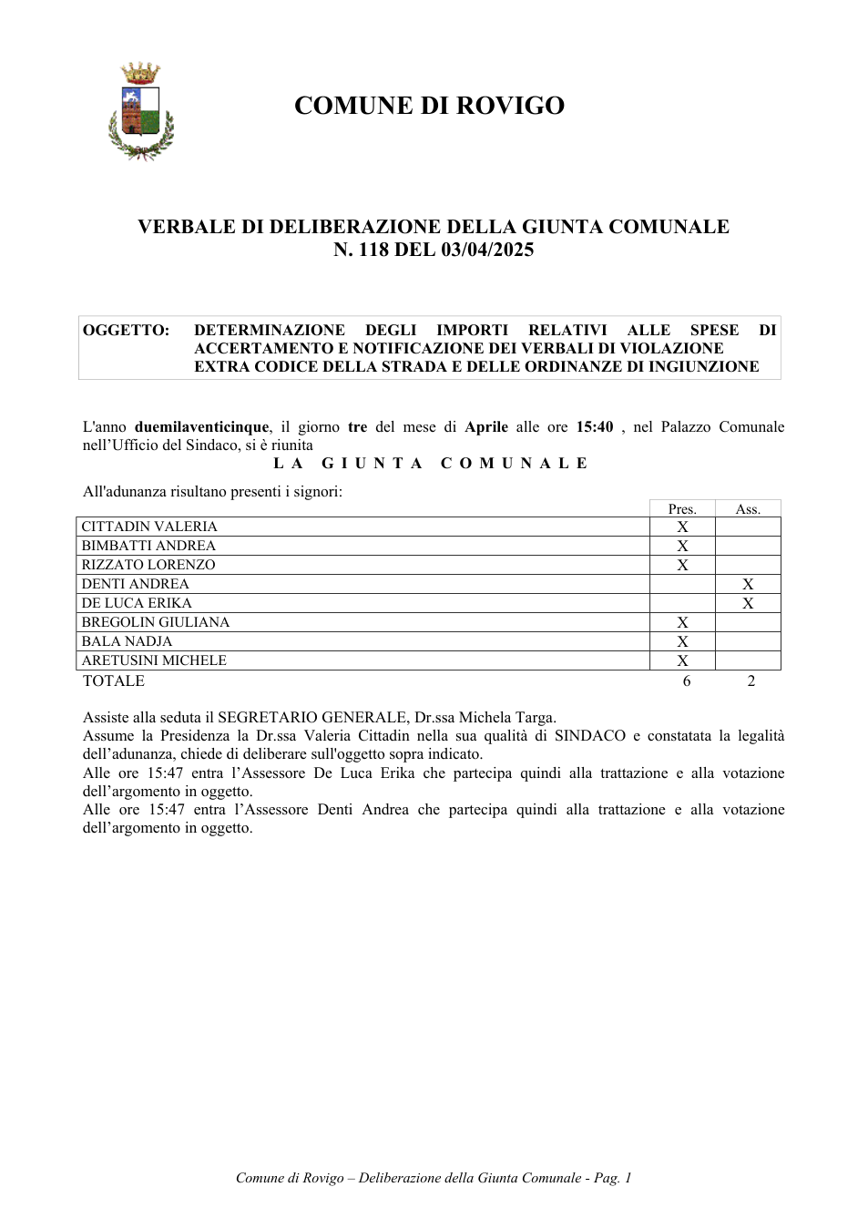 Pagina 1 del documento