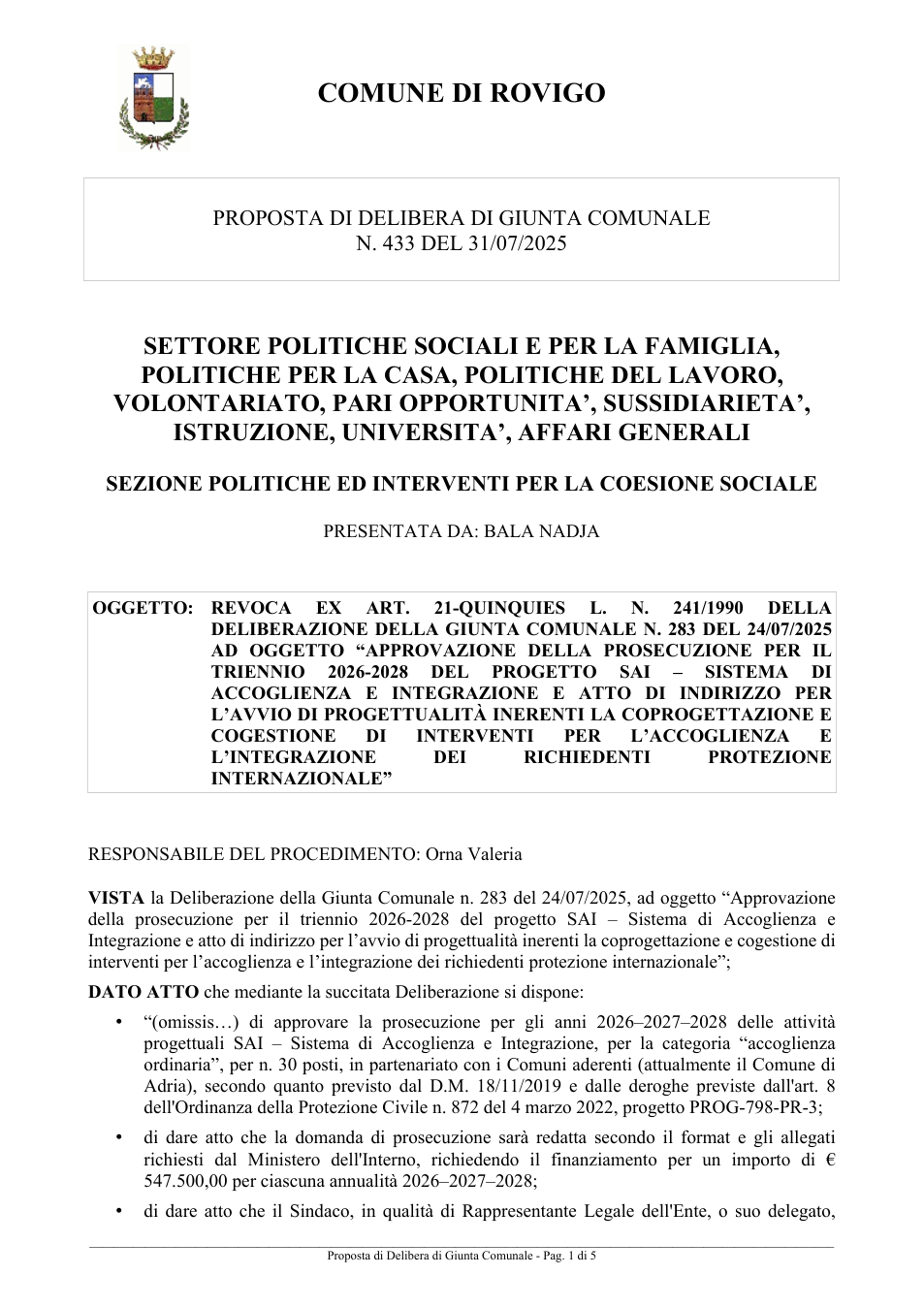 Pagina 1 del documento