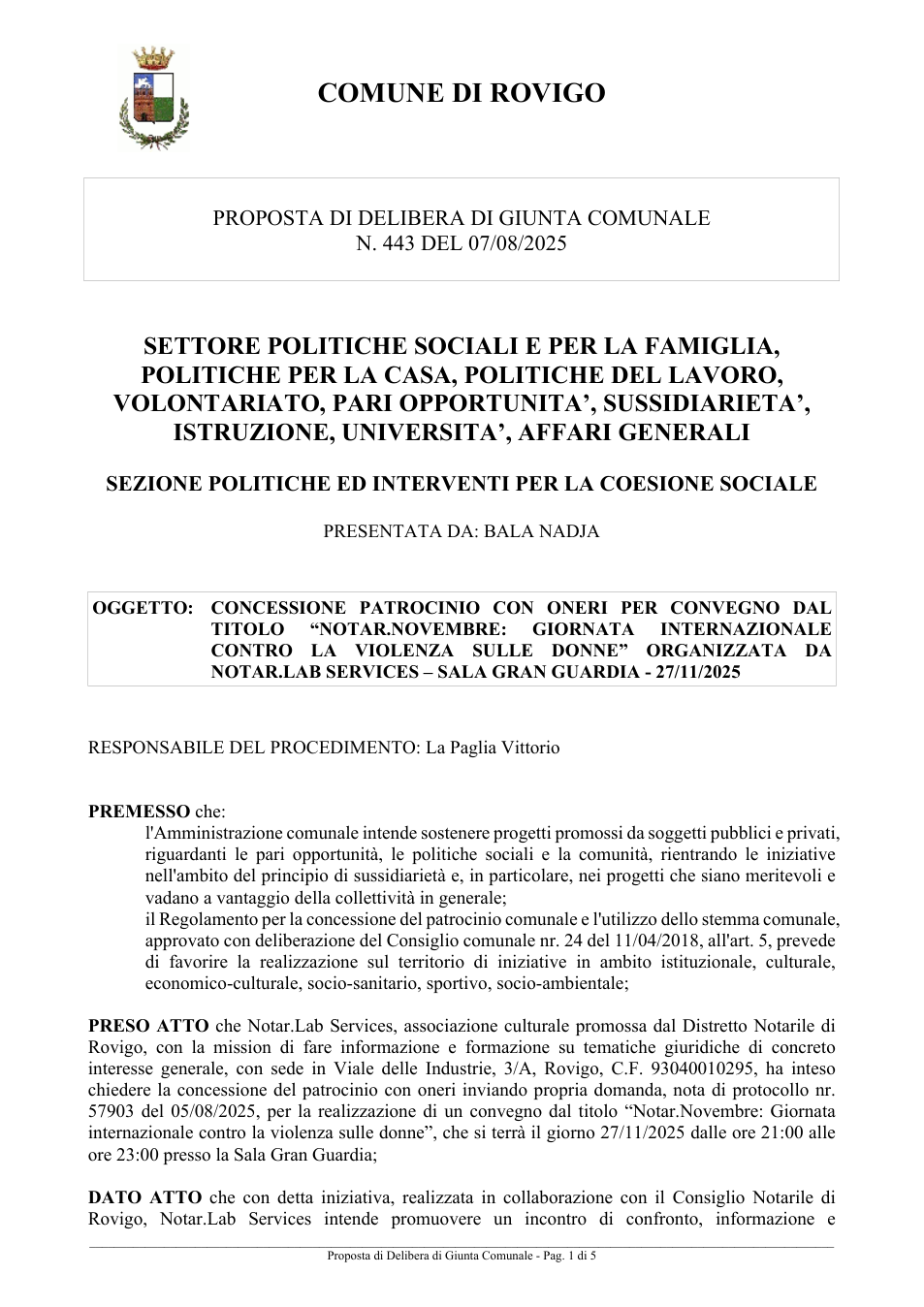 Pagina 1 del documento
