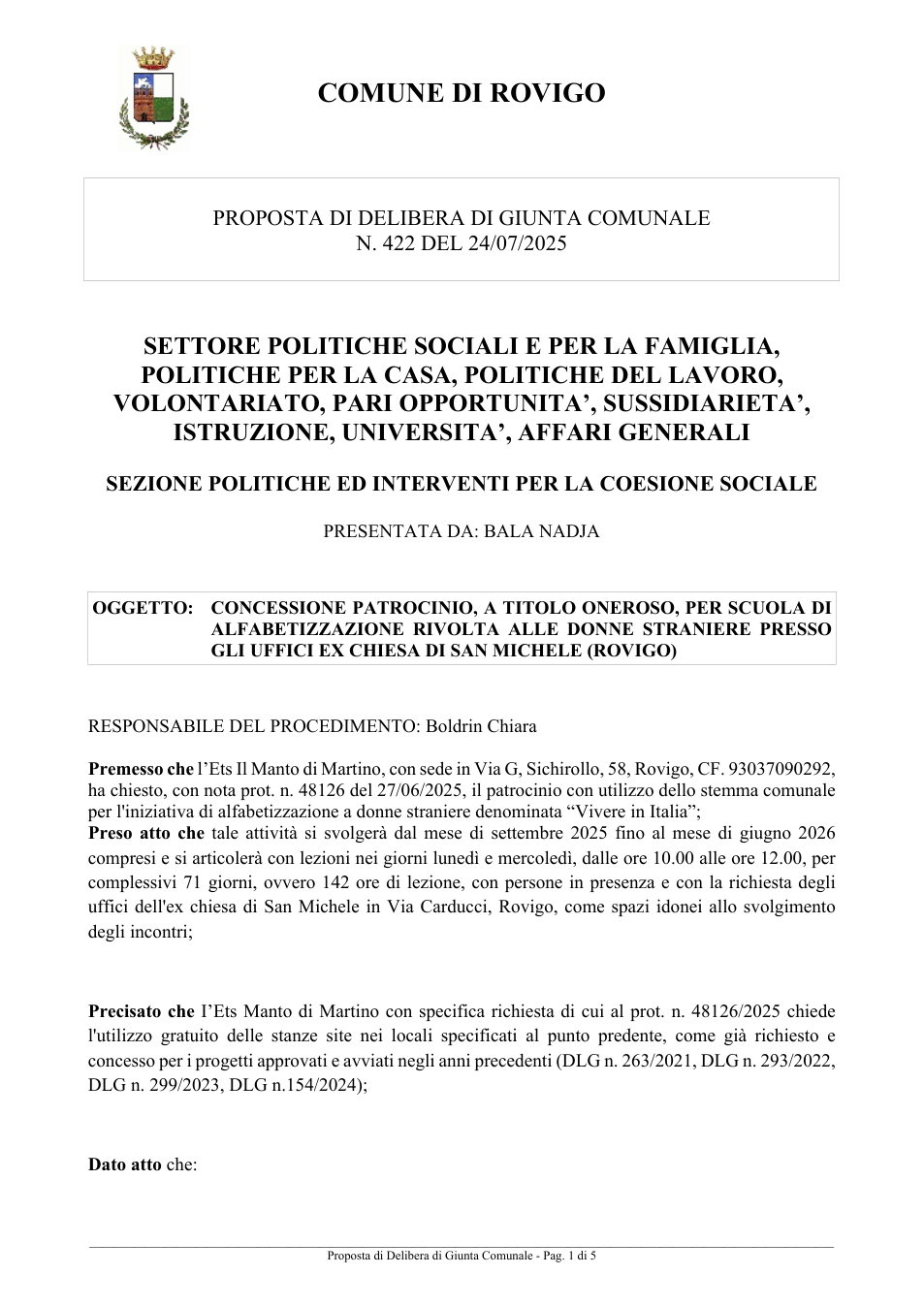Pagina 1 del documento