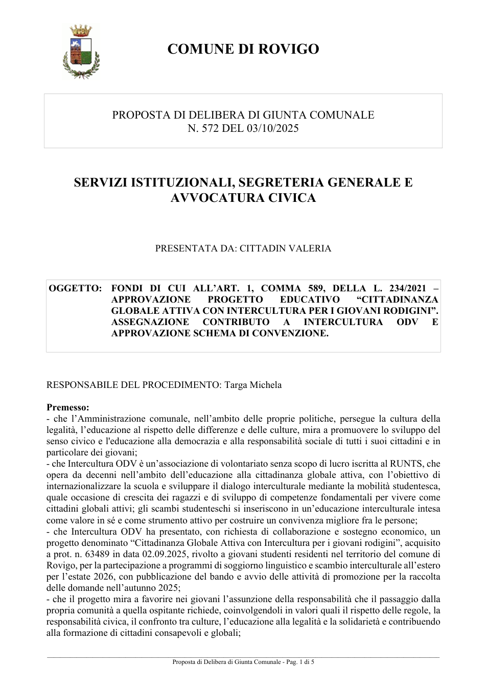 Pagina 1 del documento