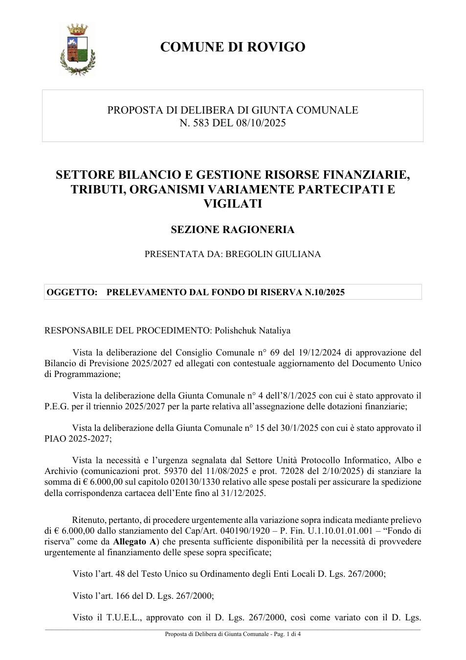 Pagina 1 del documento