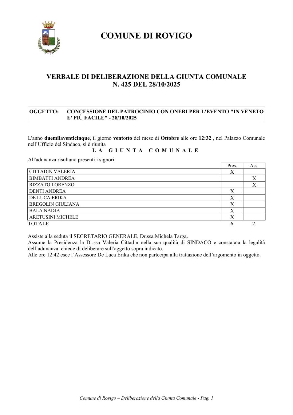 Pagina 1 del documento
