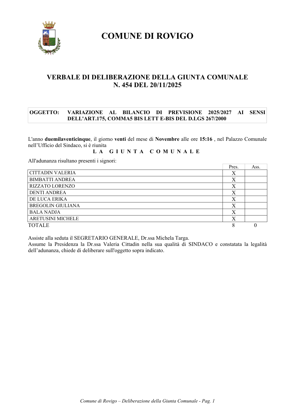 Pagina 1 del documento