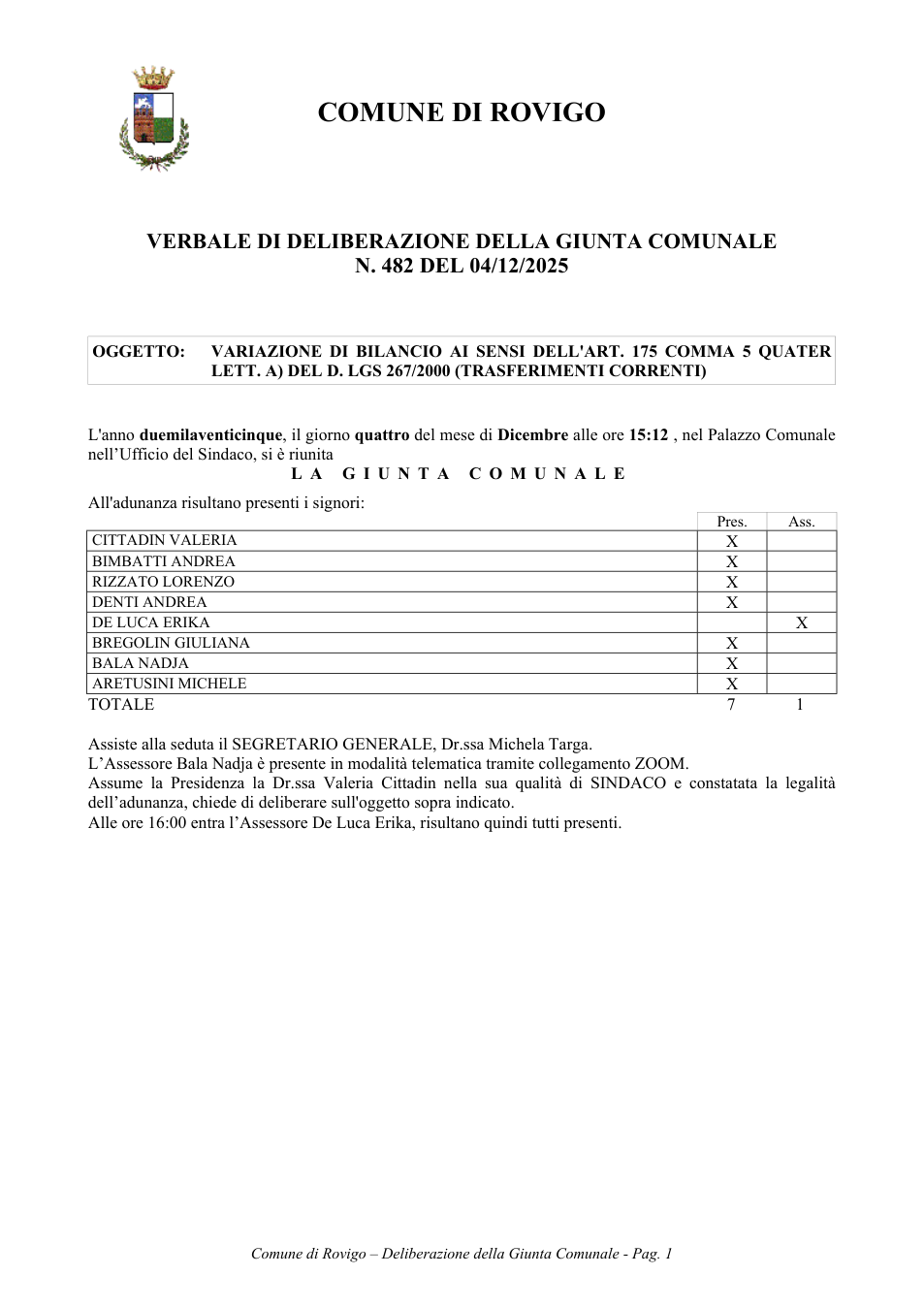 Pagina 1 del documento