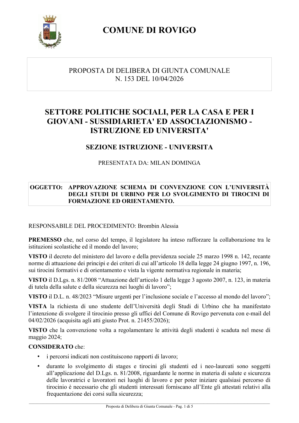 Pagina 1 del documento