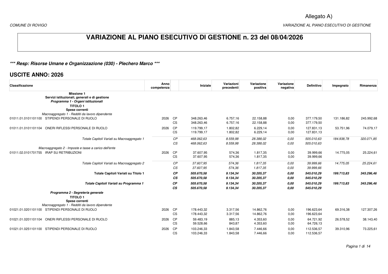 Pagina 1 del documento