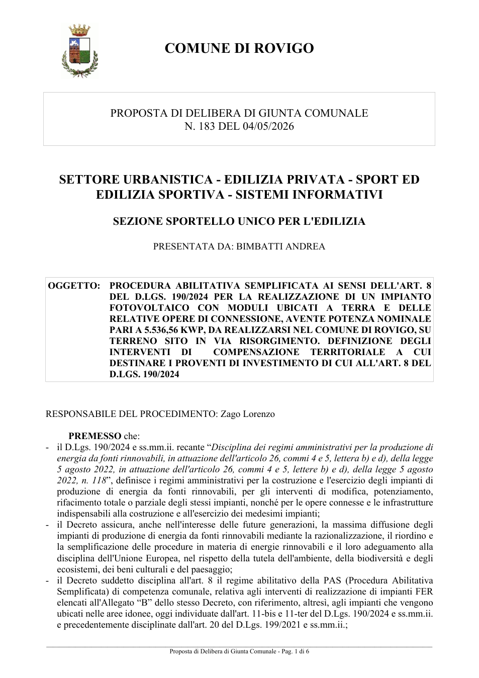 Pagina 1 del documento