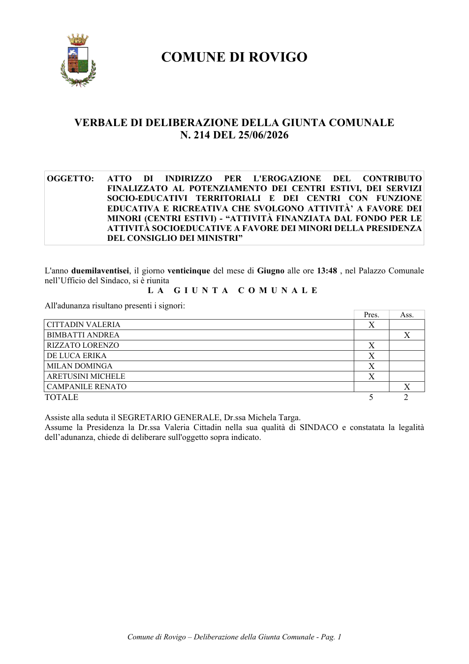 Pagina 1 del documento