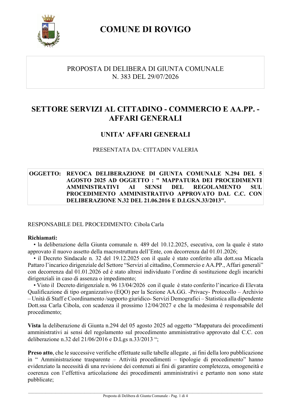 Pagina 1 del documento
