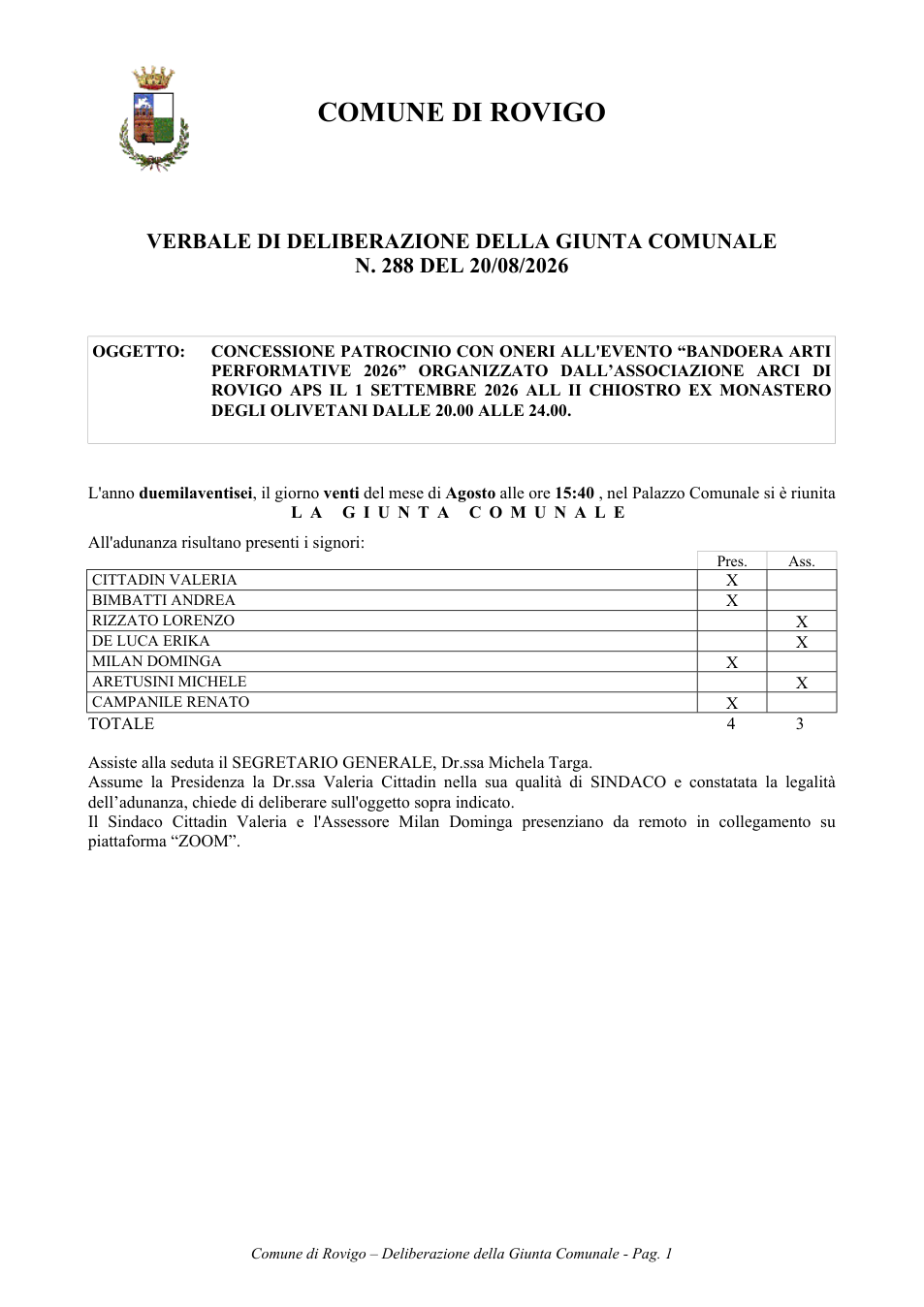 Pagina 1 del documento