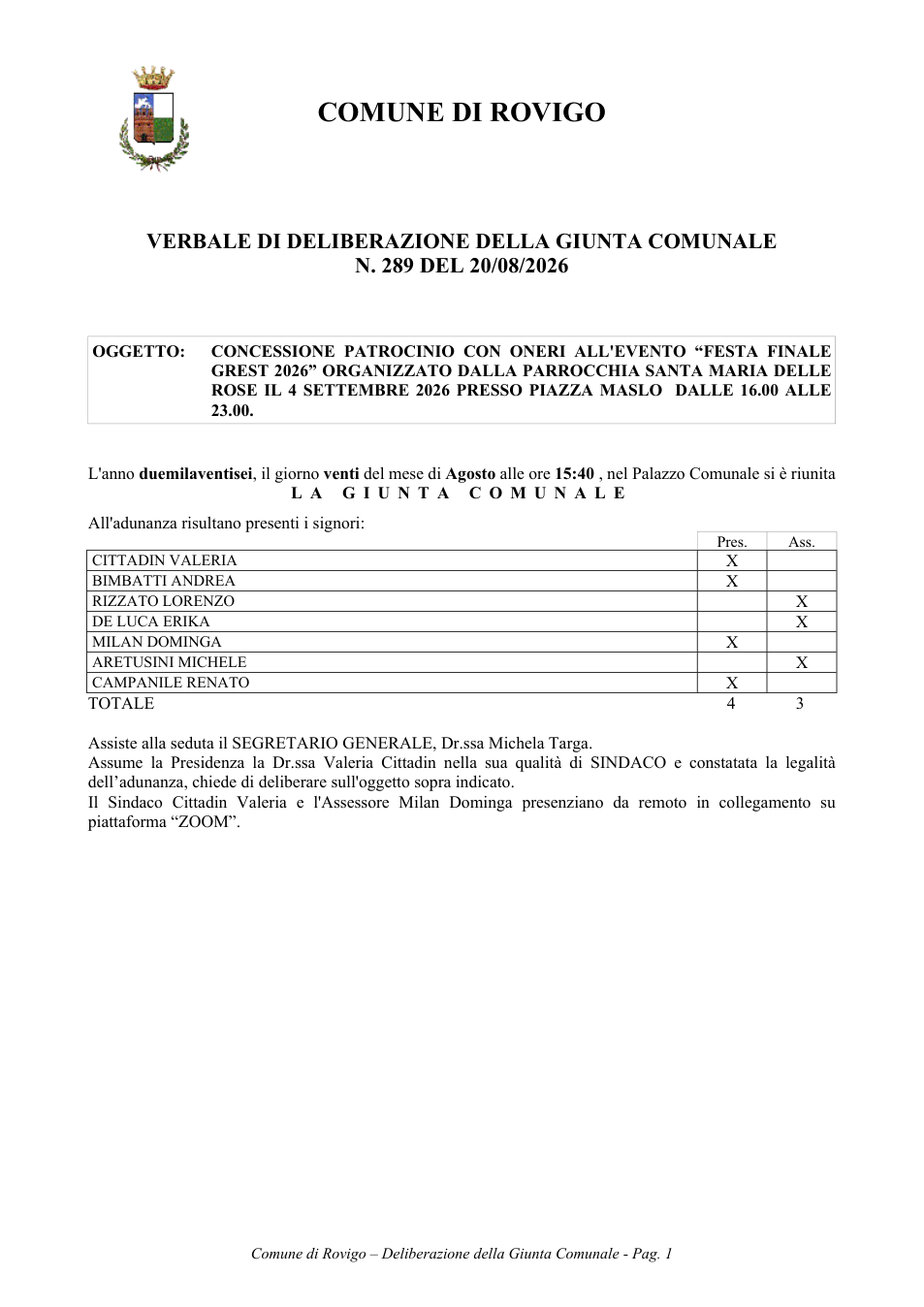 Pagina 1 del documento