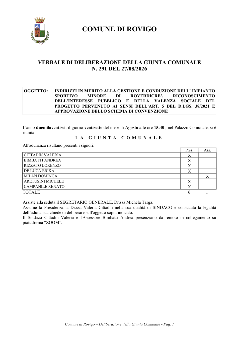Pagina 1 del documento