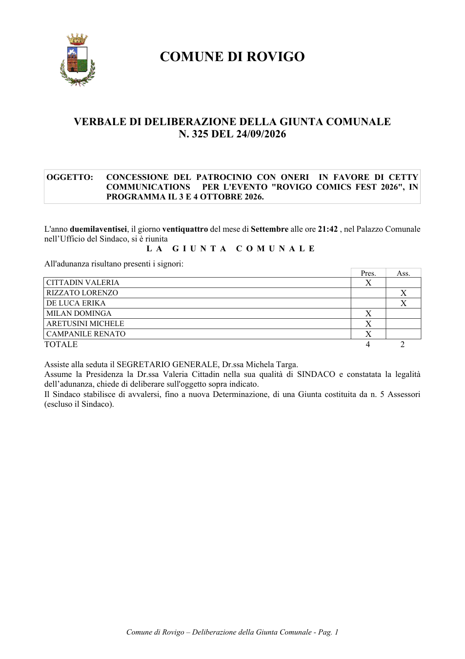 Pagina 1 del documento
