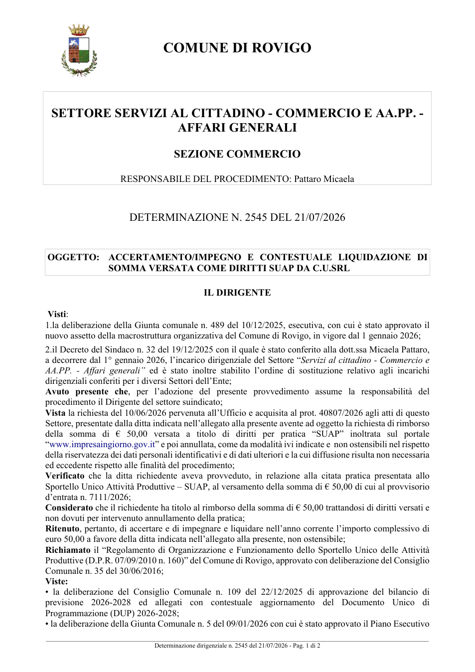 Pagina 1 del documento