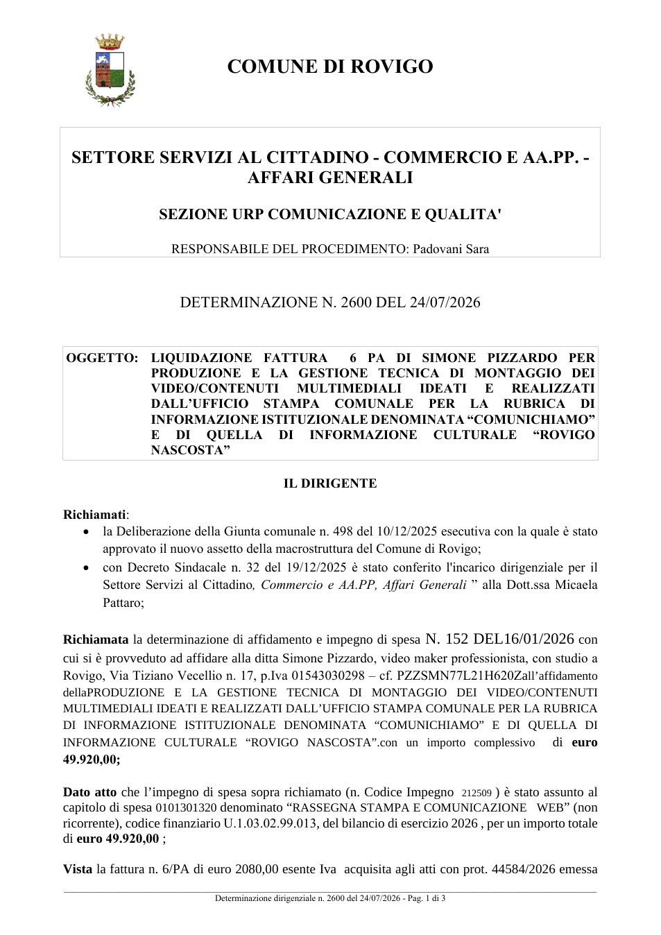 Pagina 1 del documento