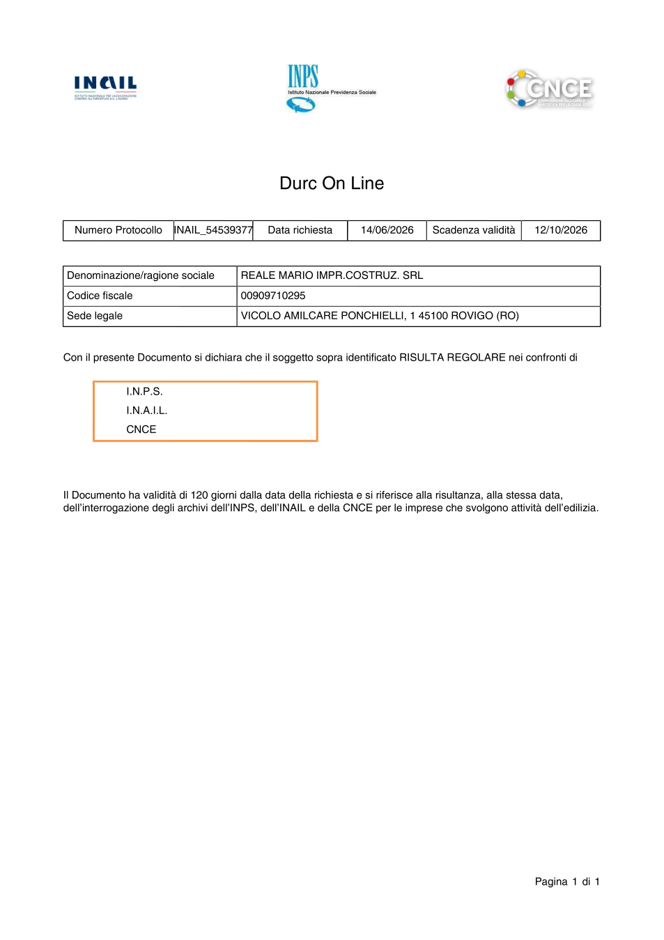 Pagina 1 del documento