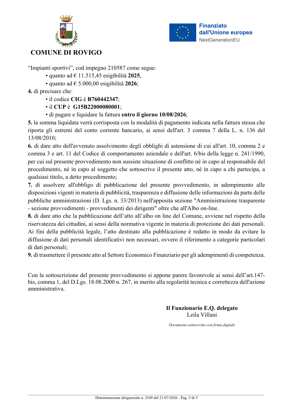 Pagina 5 del documento