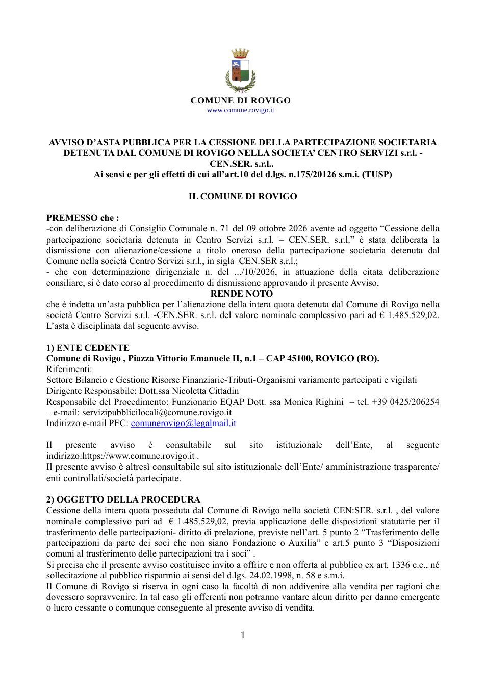 Pagina 1 del documento