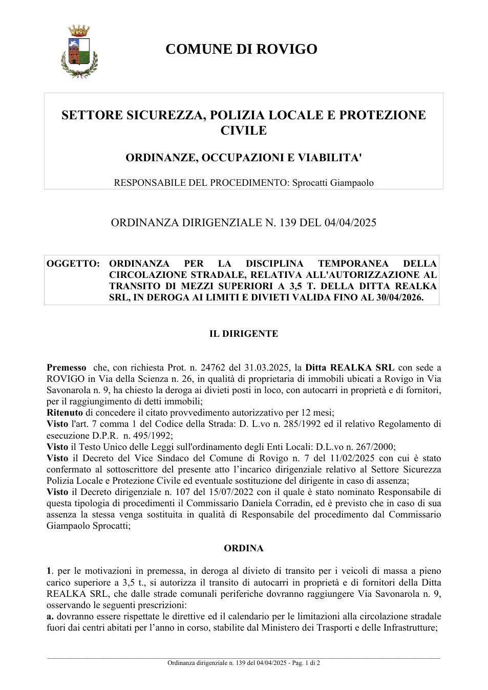 Pagina 1 del documento