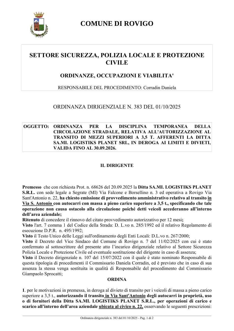 Pagina 1 del documento