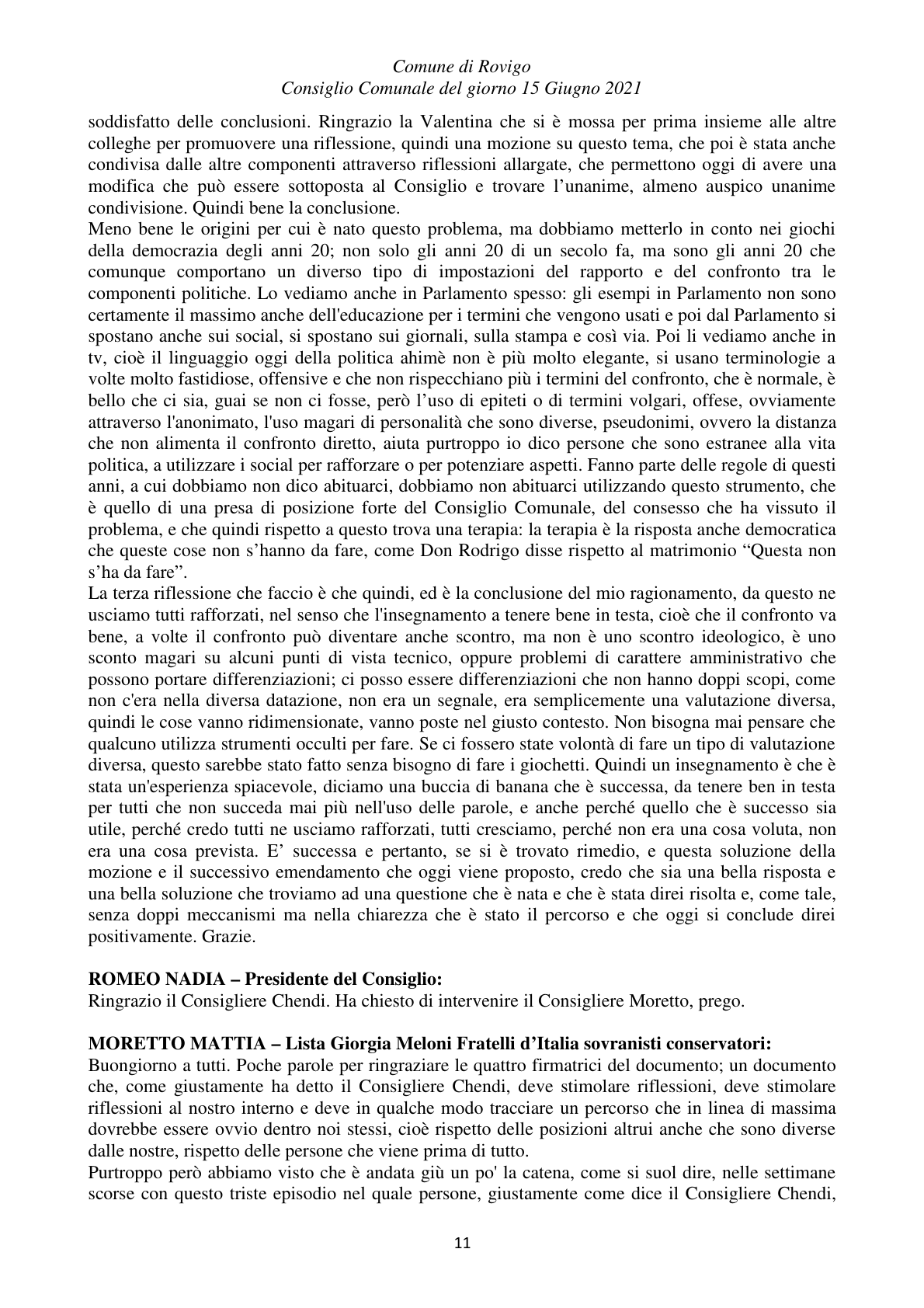 Pagina 11 del verbale