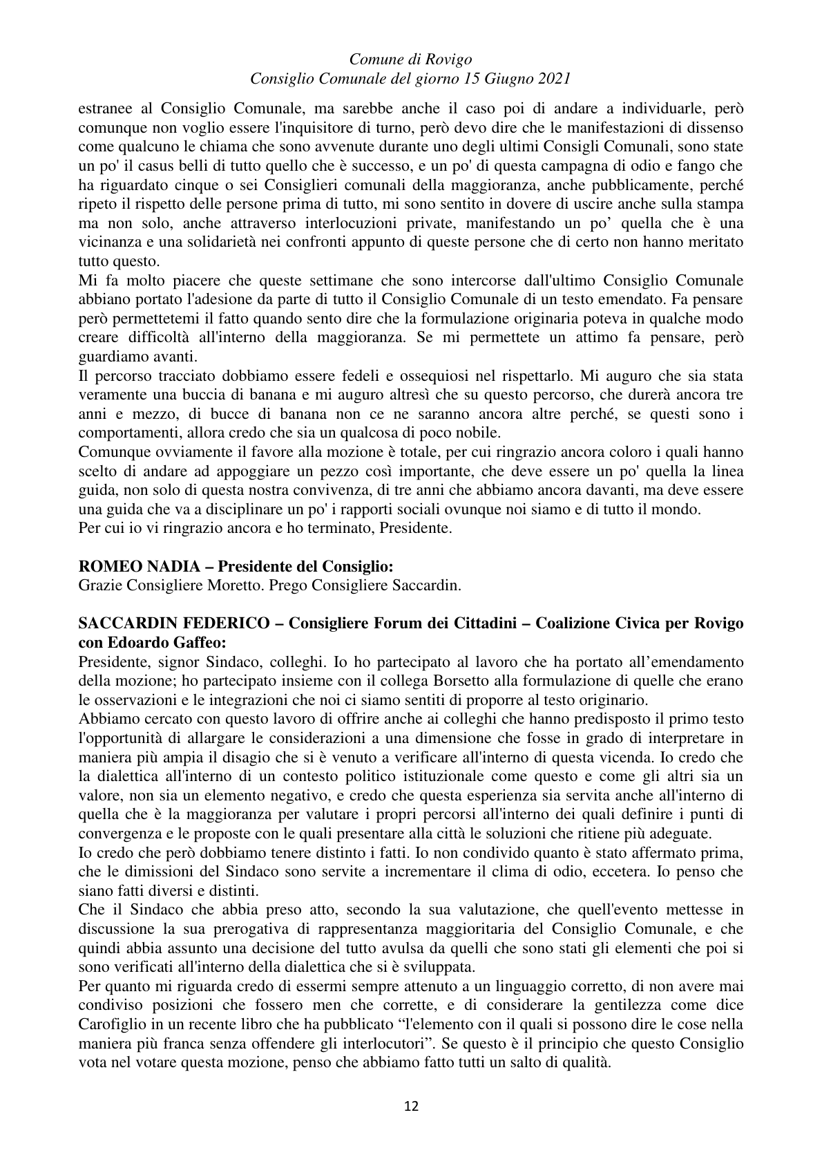 Pagina 12 del verbale