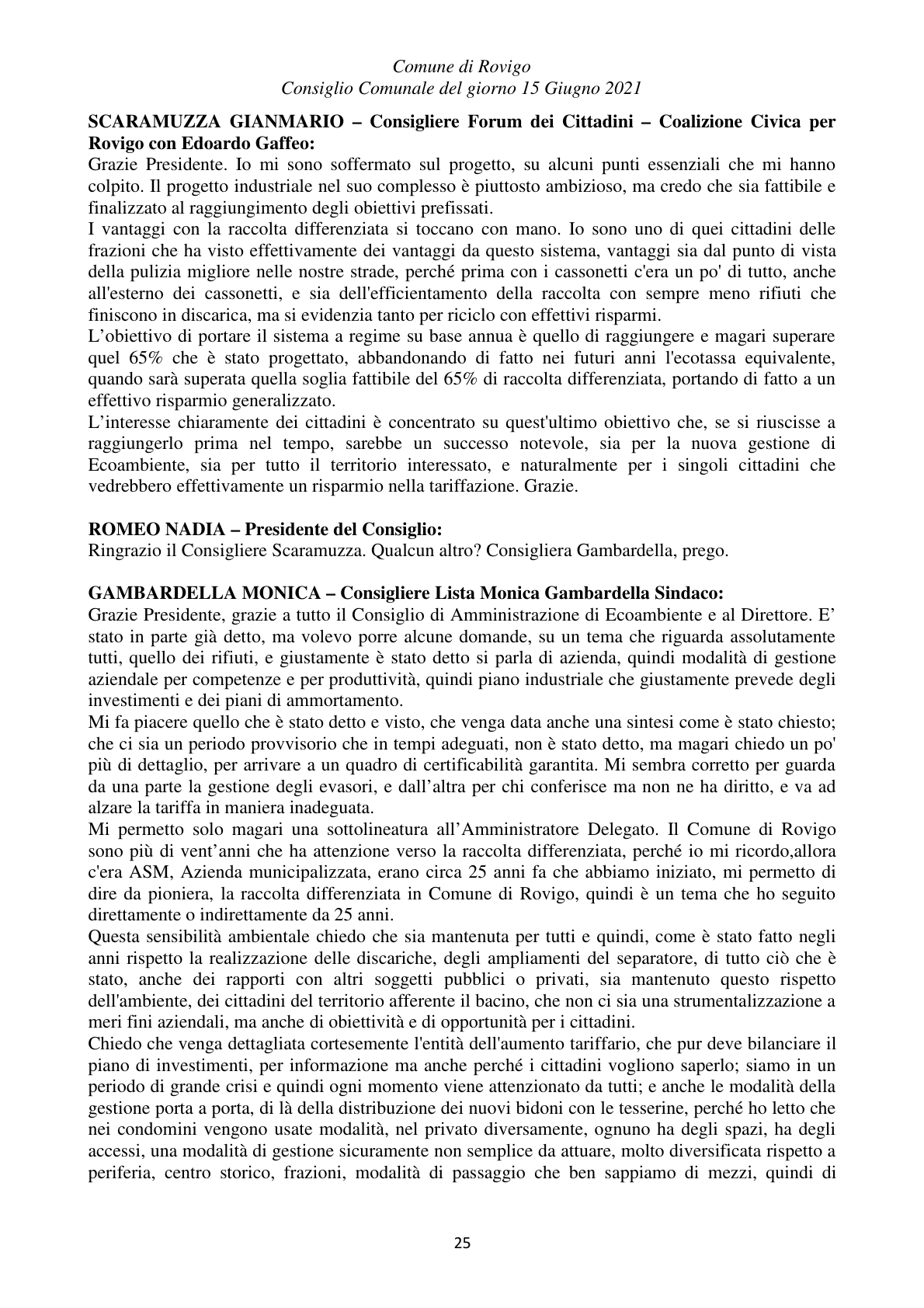 Pagina 25 del verbale