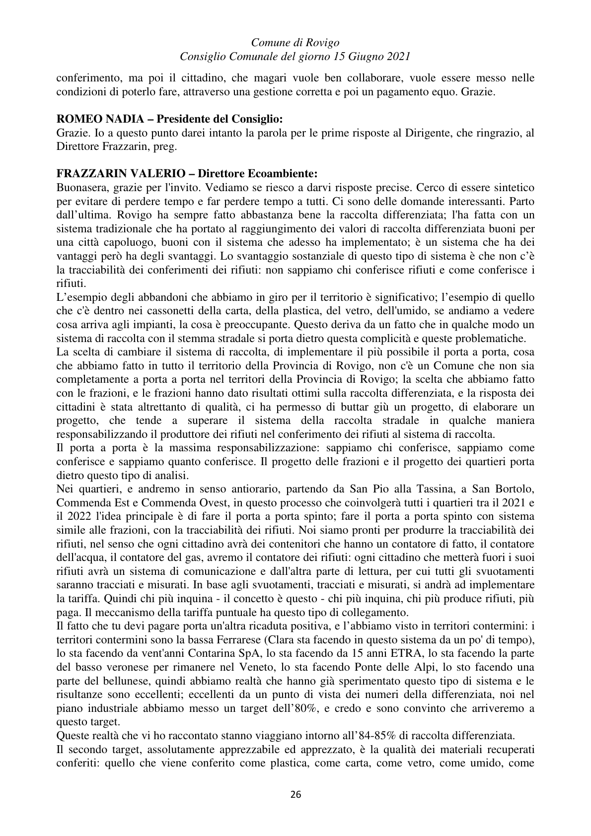 Pagina 26 del verbale