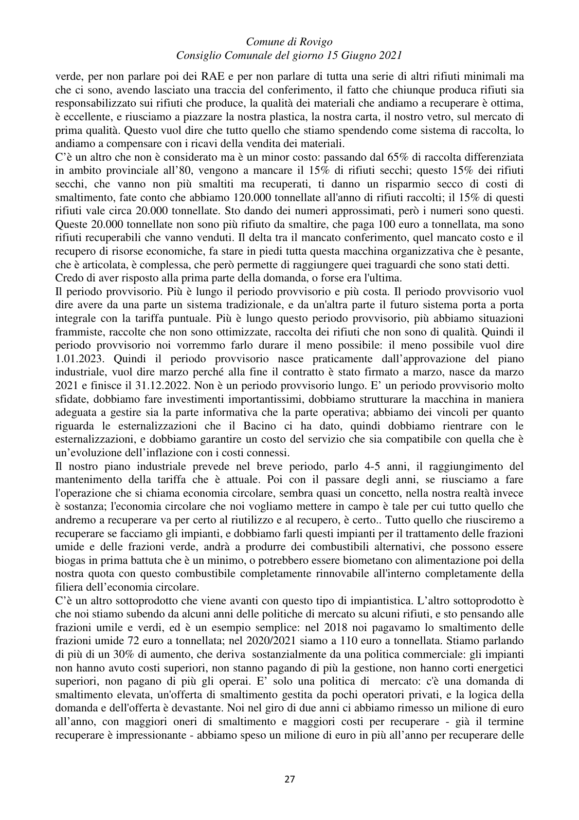 Pagina 27 del verbale