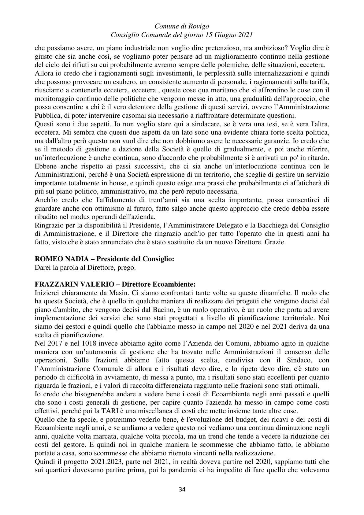 Pagina 34 del verbale