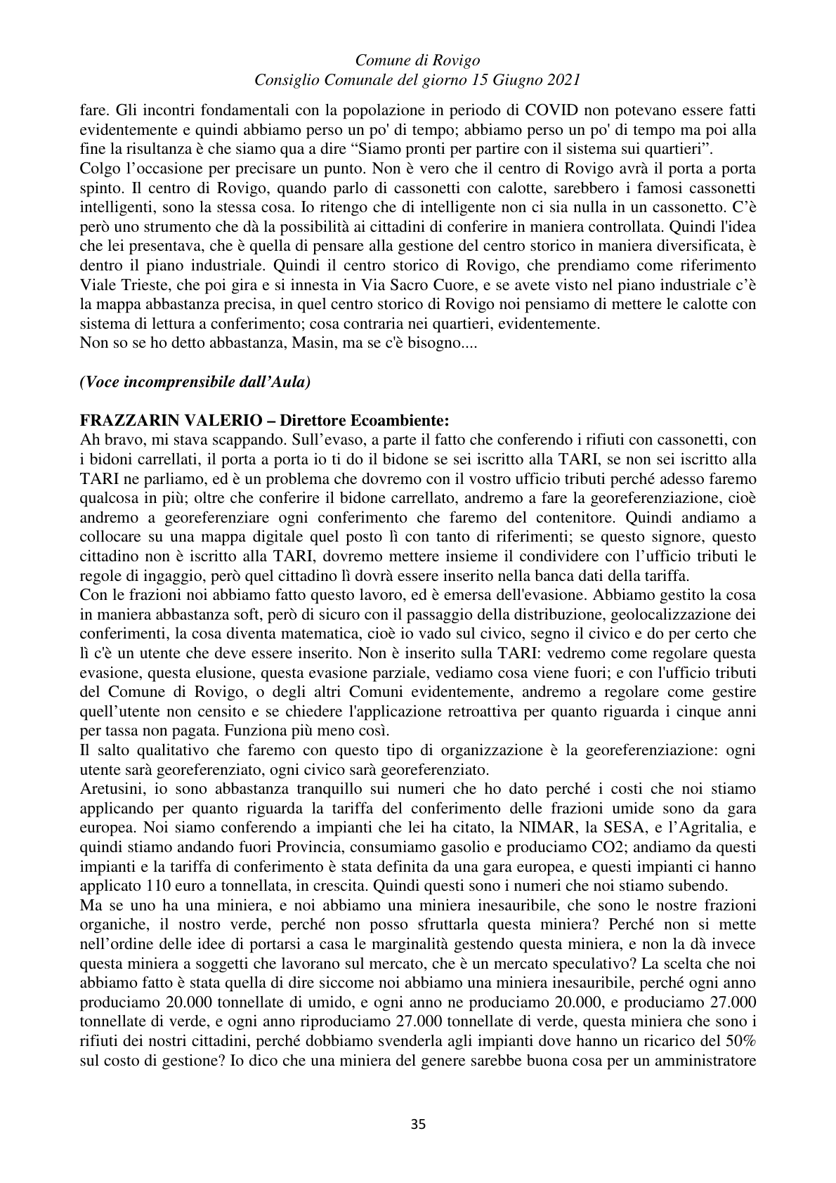 Pagina 35 del verbale
