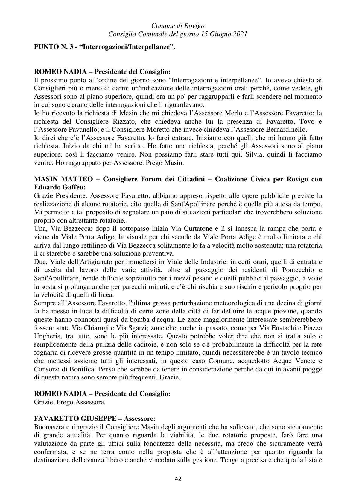 Pagina 42 del verbale