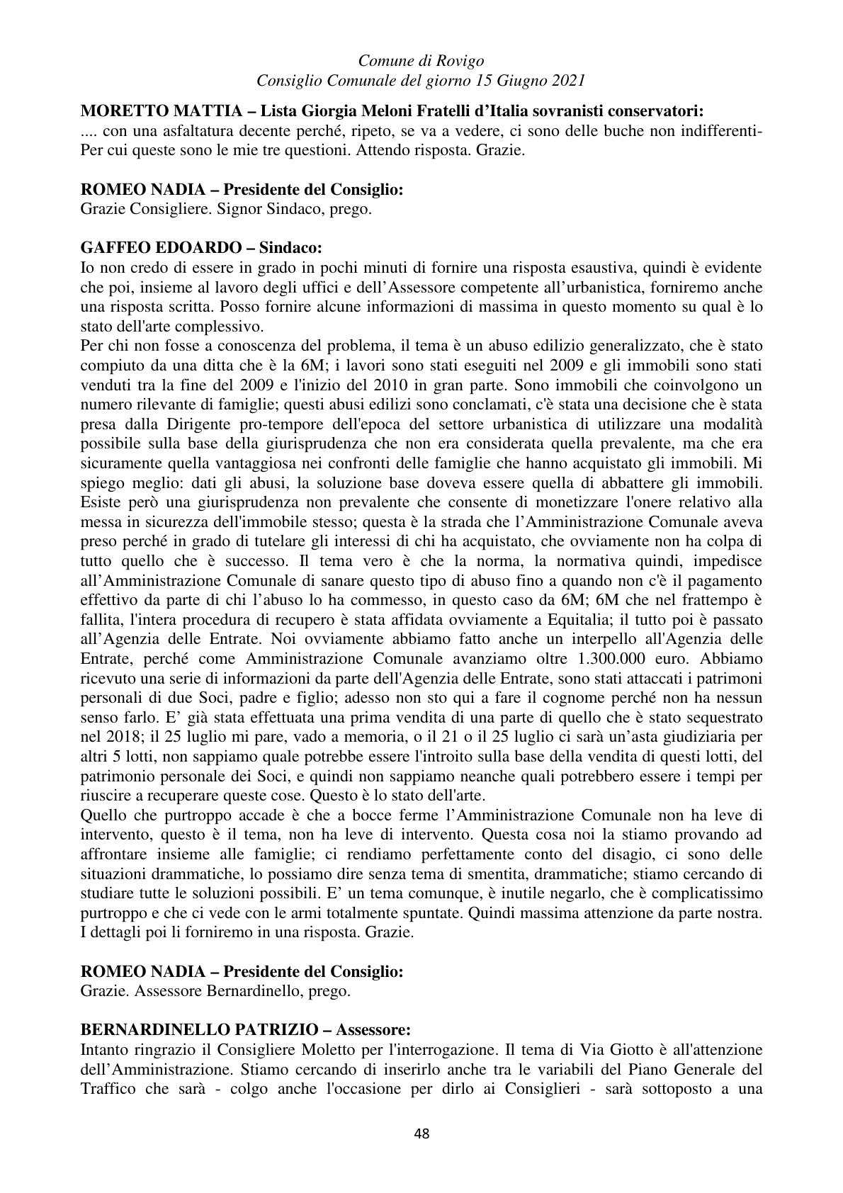 Pagina 48 del verbale