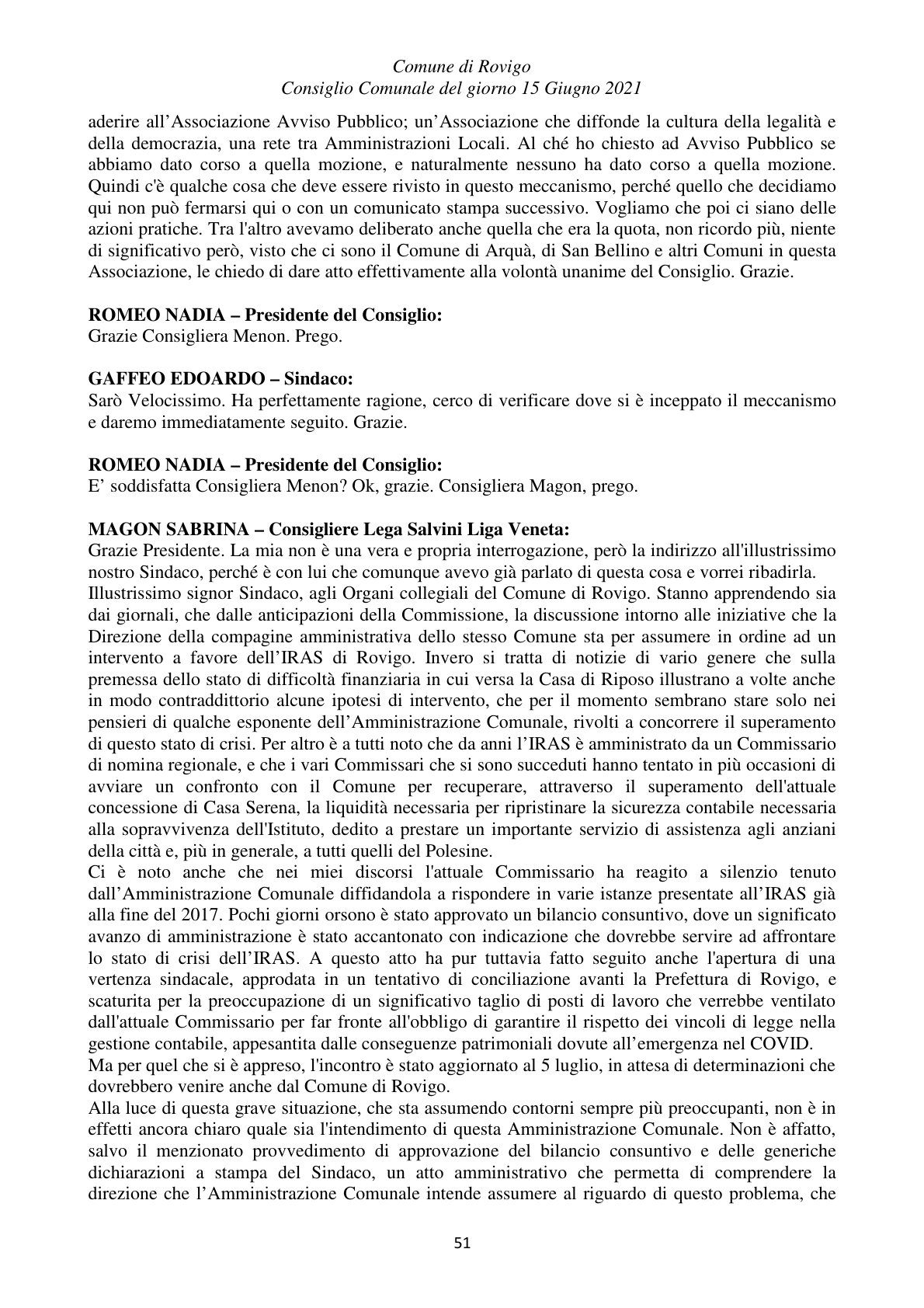 Pagina 51 del verbale