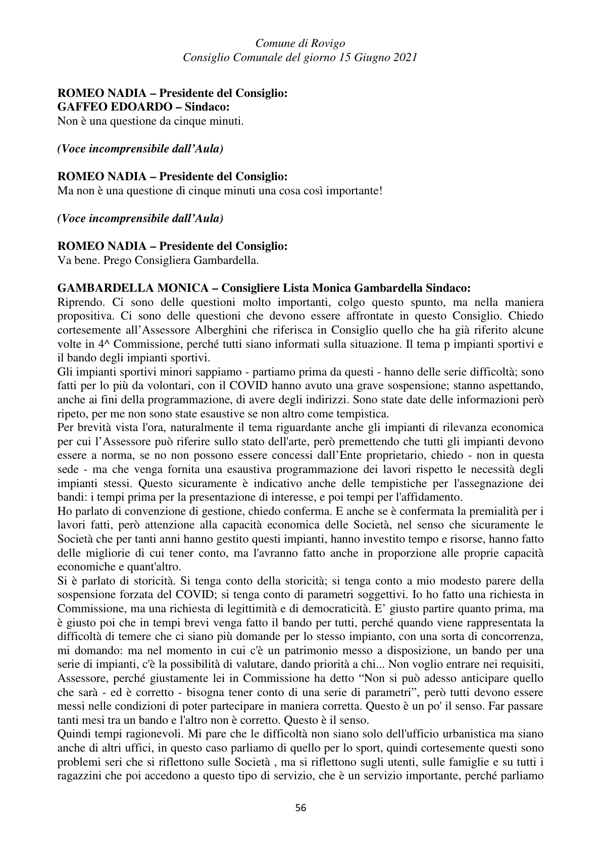 Pagina 56 del verbale