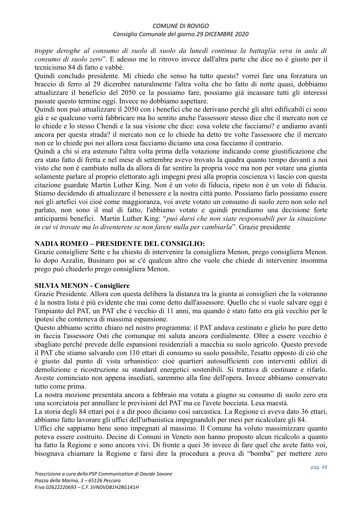 Pagina 48 del verbale