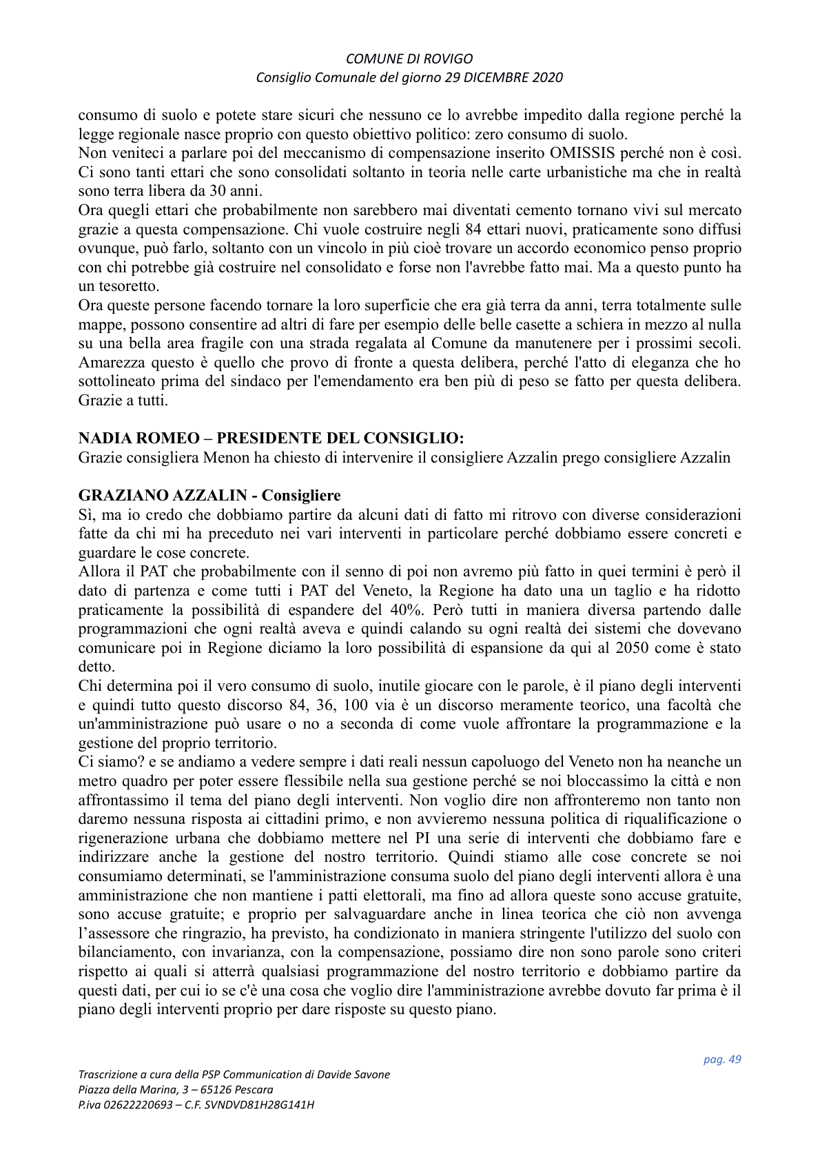 Pagina 49 del verbale