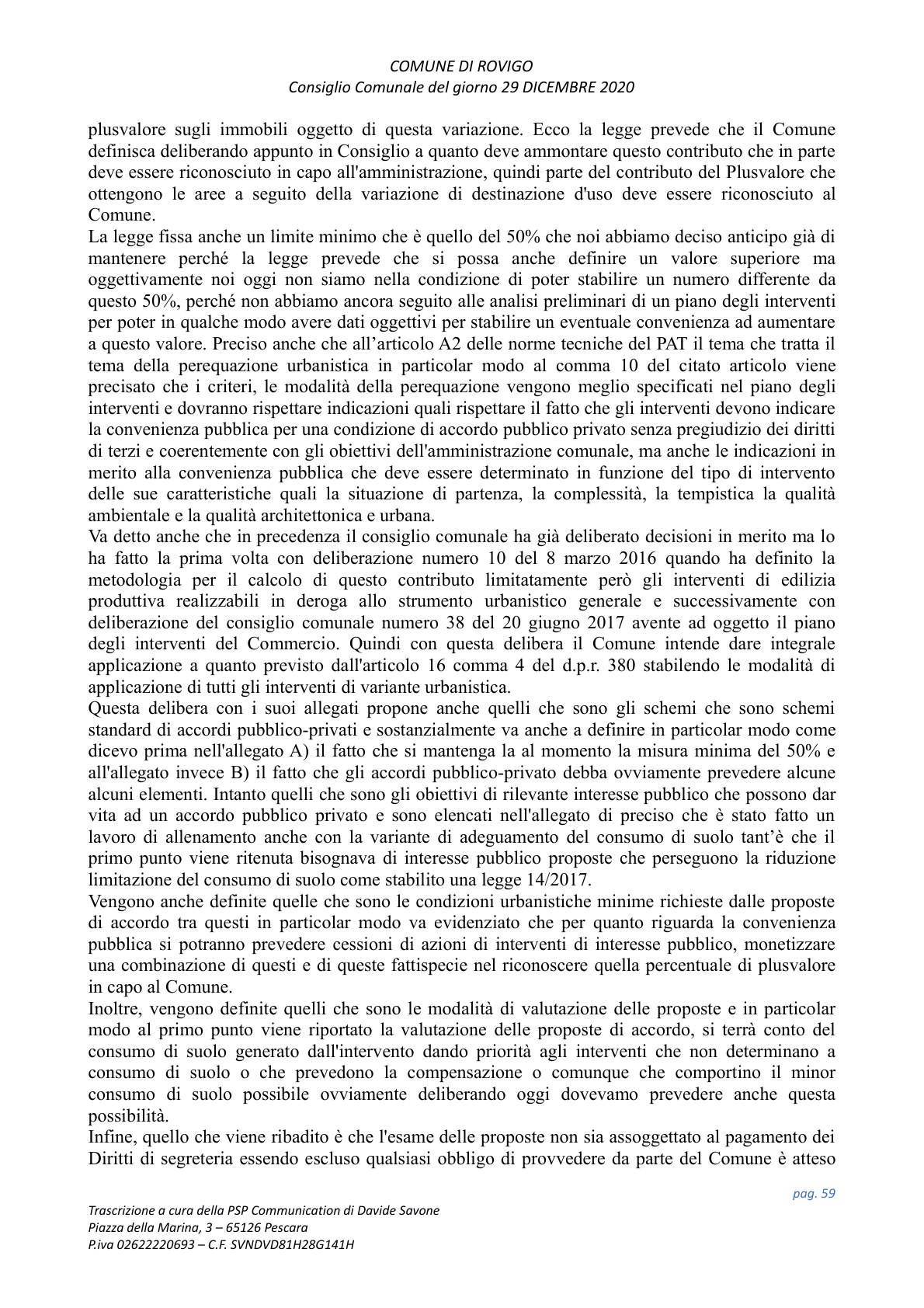 Pagina 59 del verbale