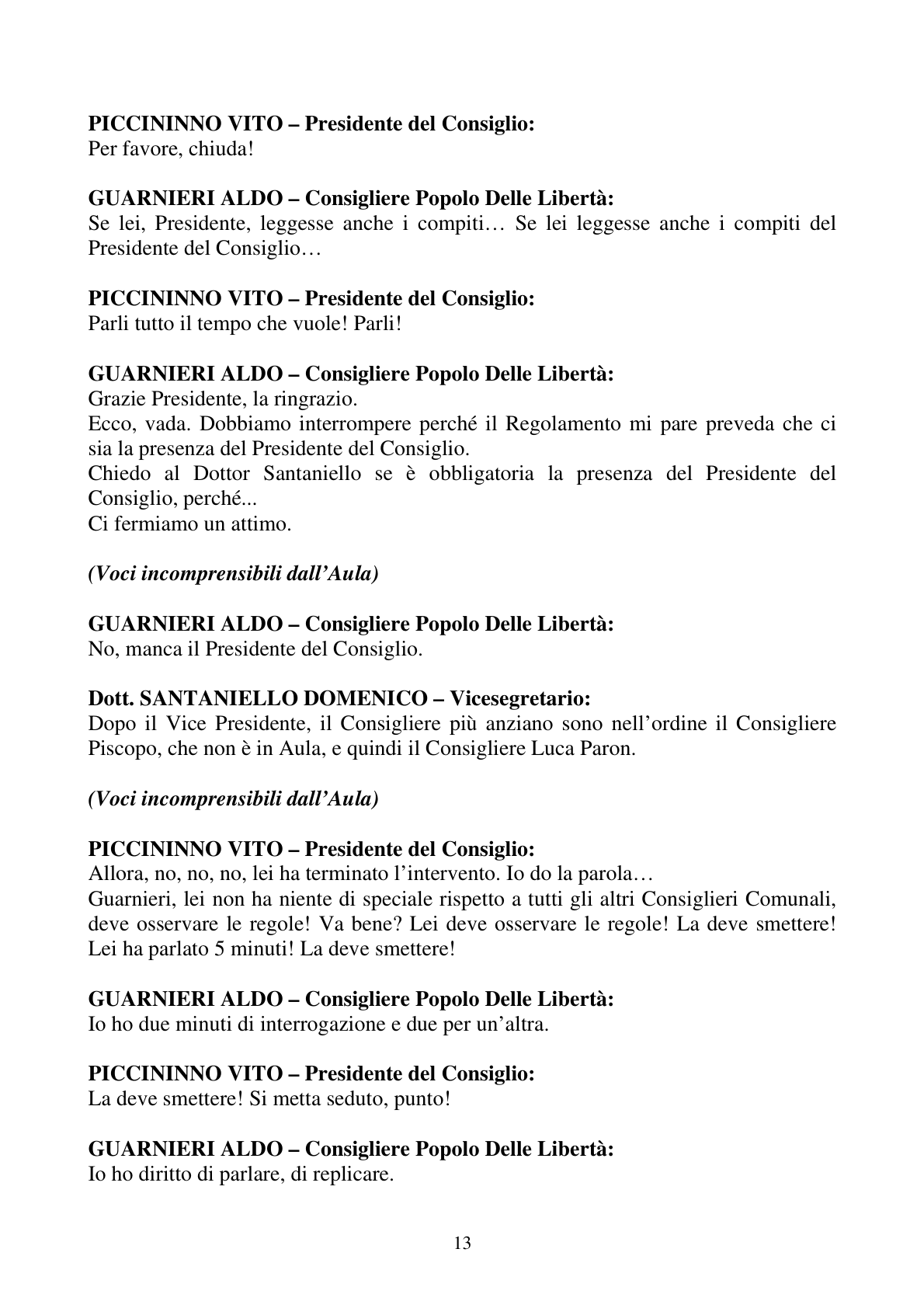 Pagina 13 del verbale