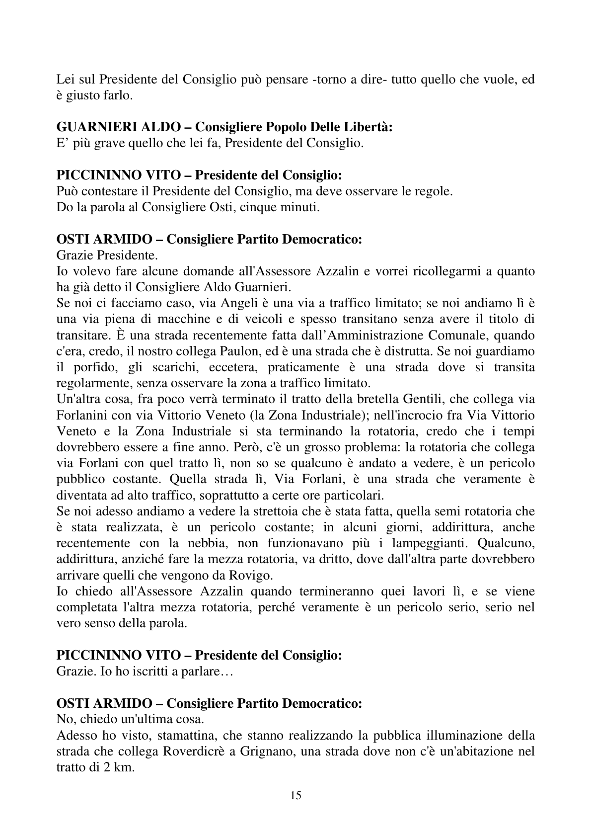 Pagina 15 del verbale
