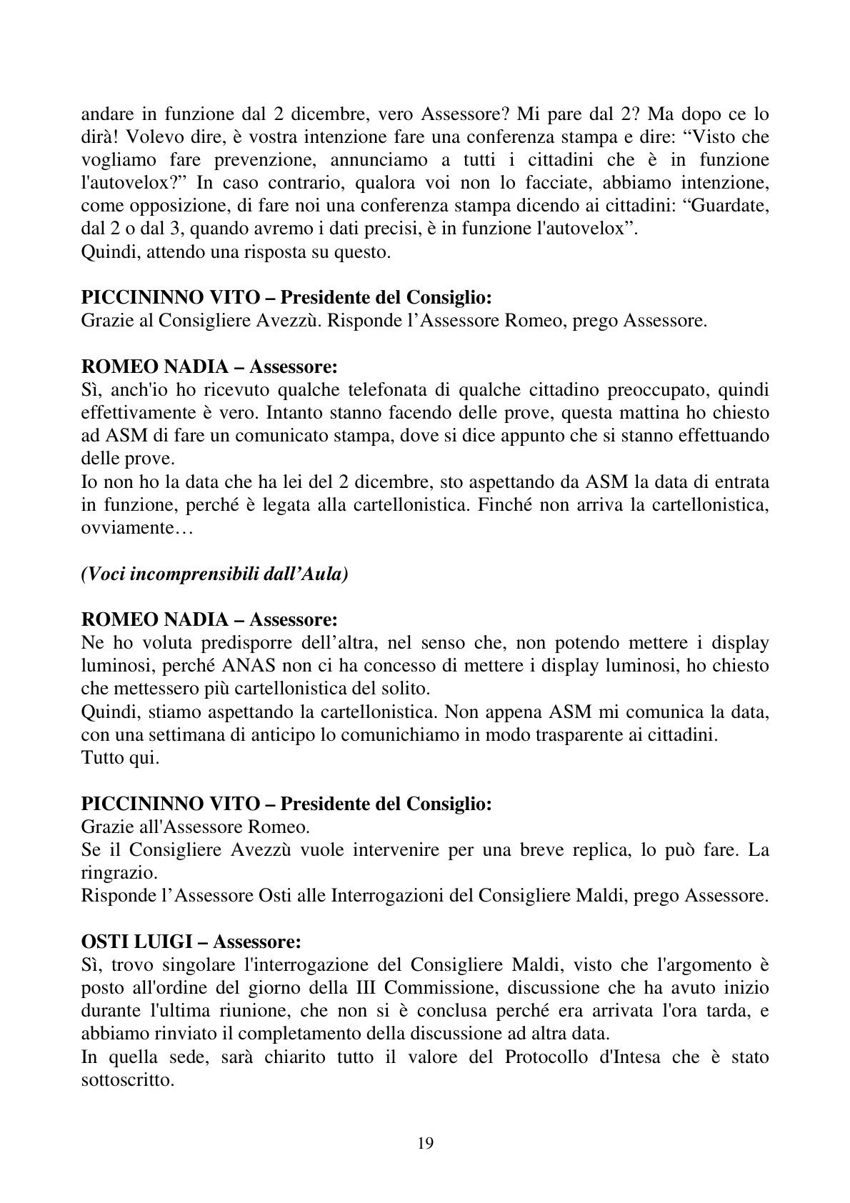 Pagina 19 del verbale