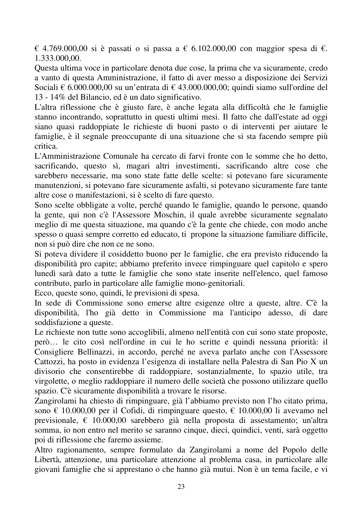 Pagina 23 del verbale